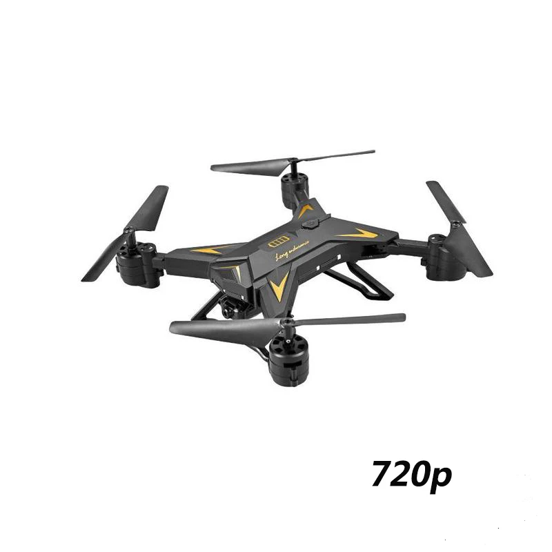 Black 720p Радиоуправляемый вертолет Дрон с камерой HD 720P wifi FPV селфи Дрон Профессиональный складной Квадрокоптер 20 минут - Цвет: Black 720p