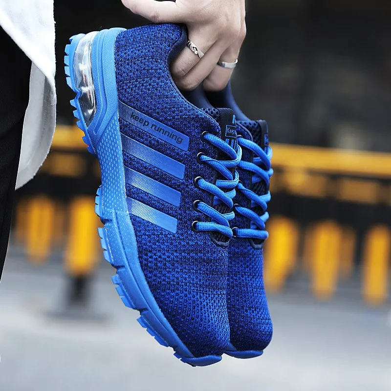 Blue Новинка года; Feminino Esportivo; парная обувь на воздушной подушке; спортивная мужская обувь для бега; Повседневная дышащая обувь - Цвет: Blue