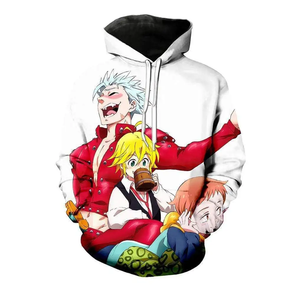 Толстовка SOSHIRL The Seven хипстерская толстовка с капюшоном в стиле аниме Dragon's Sin