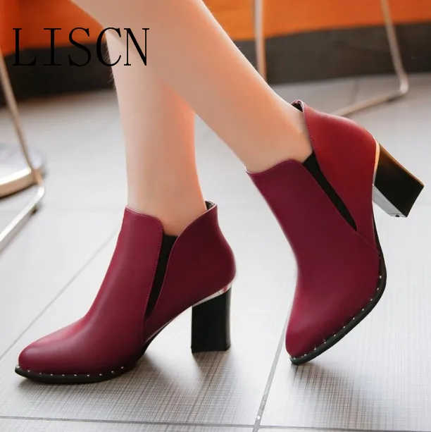 2018 новые зимние Бархатные ботинки в европейском и американском стиле обувь с