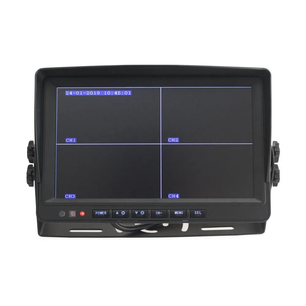 SMALUCK AHD 4PIN 9 дюймов 4 Сплит Quad lcd экран автомобильный монитор заднего вида Поддержка 4x1080 P AHD камера с sd-картой видео запись