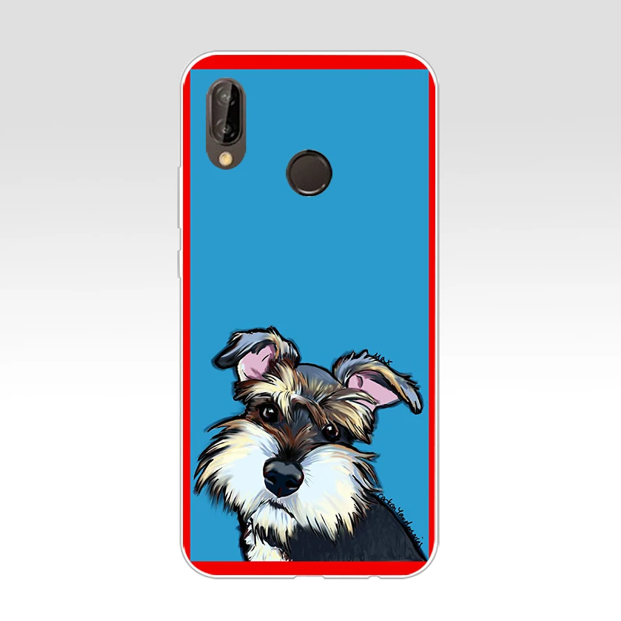 71H миниатюрный Schnauzer Мягкий Силиконовый ТПУ чехол для huawei Nova 3 3i p smart | Мобильные