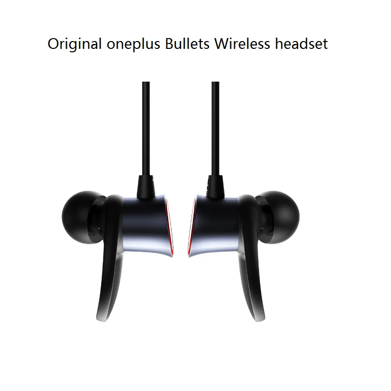 Bullets 1 black Оригинальные беспроводные наушники Oneplus Bullets, музыкальная Магнитная микрофонная поддержка быстрой зарядки aptXTM Red - Цвет: Bullets 1 black