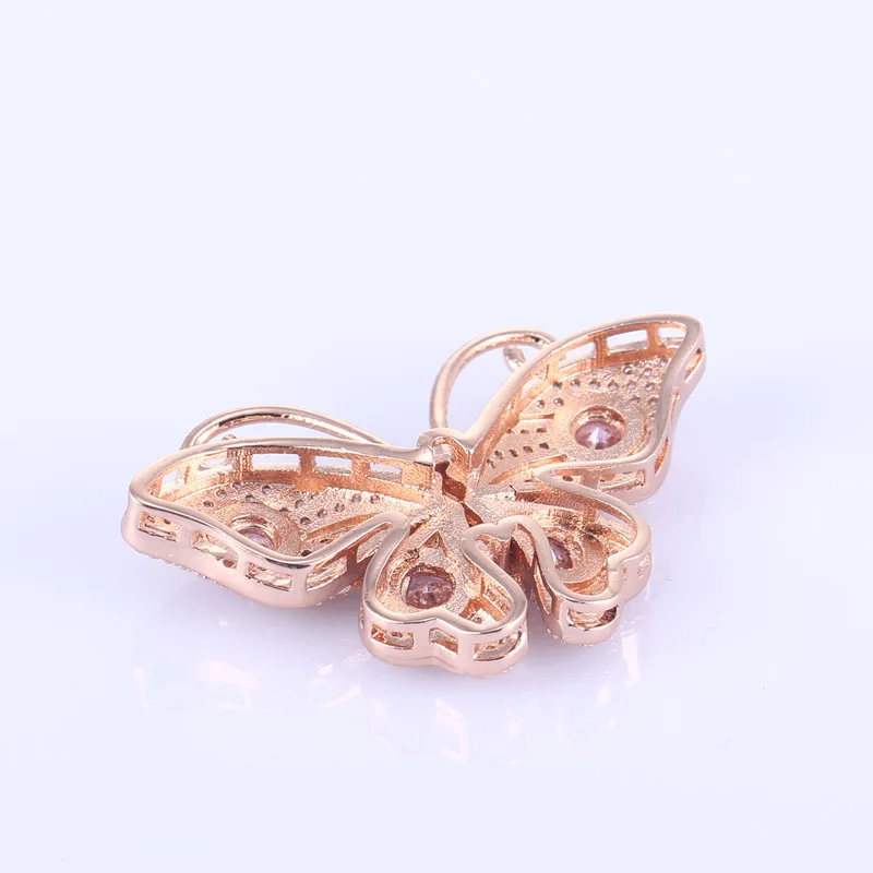 2 шт./лот 27*41 мм Бабочка Micro Pave CZ Циркон ювелирные аксессуары для DIY меди ожерелье