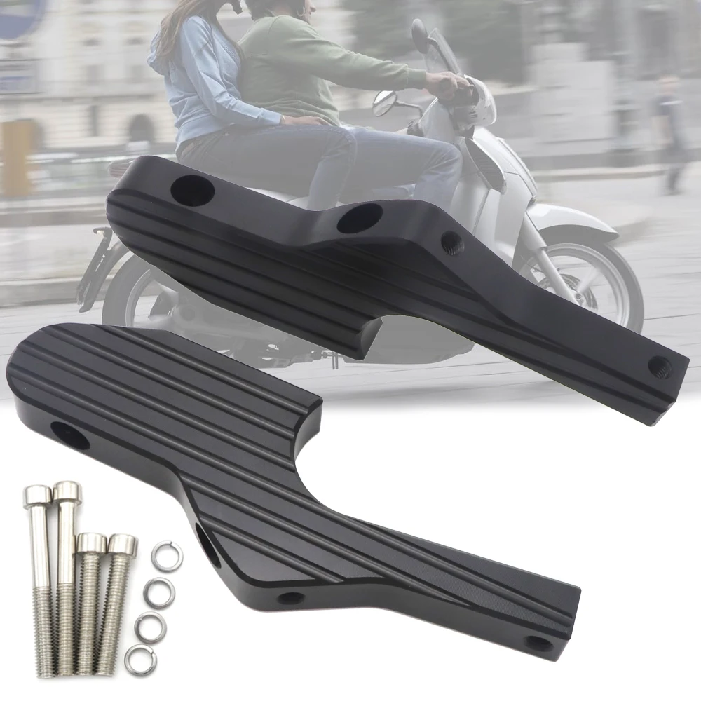 

New Passenger Foot Peg Extensions Extended Footpegs for Vespa GT GTS GTV 60 125 200 250 300 300ie Vespa Motorcycle Accessories
