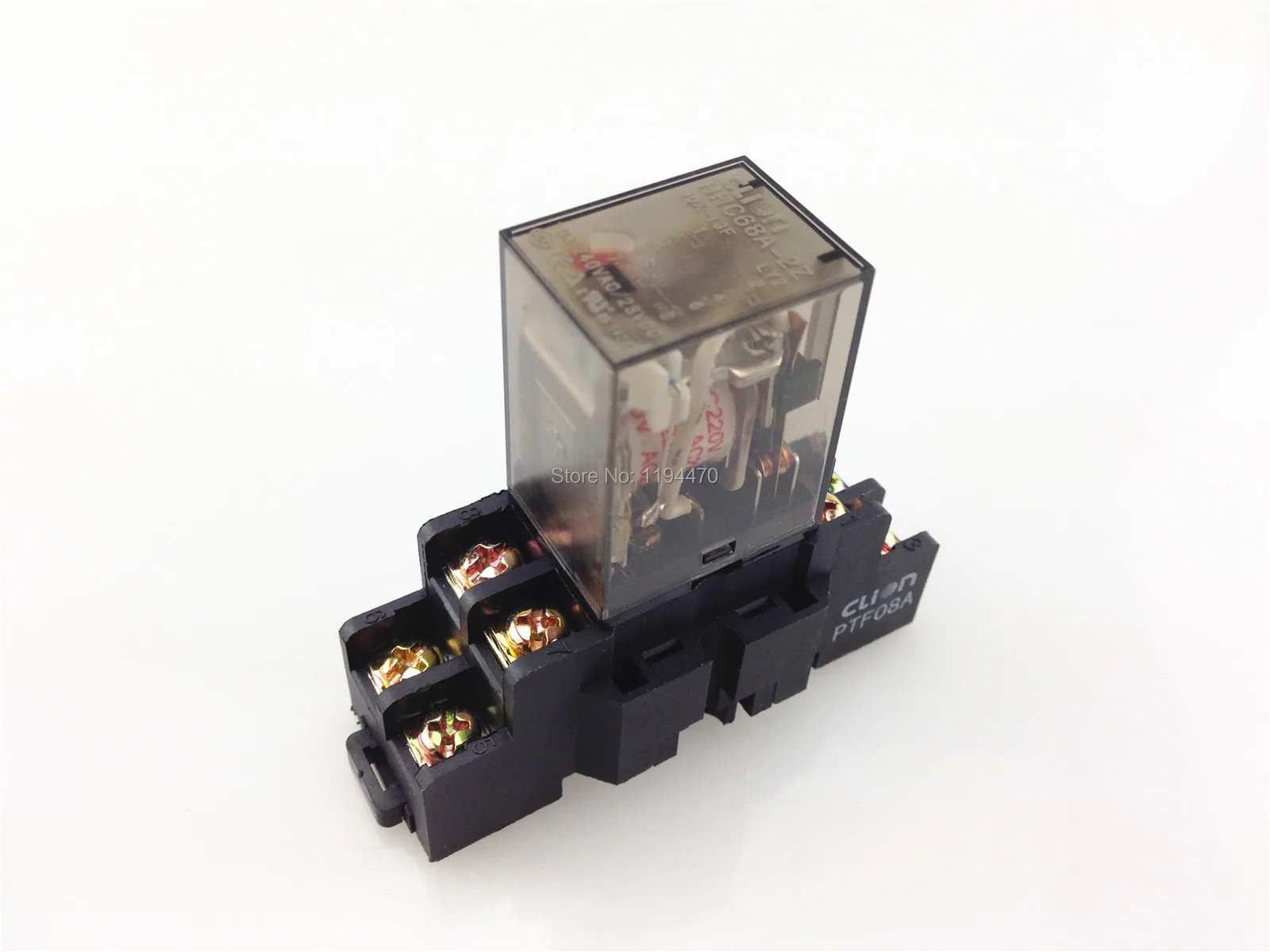 10 компл./лот Φ AC 220V Coil Power Relay DPDT 8 Pins HH62P LY2 HHC68A 2Z 10A 240VAC/28VDC с цоколем PTF08A|relay 80a|power