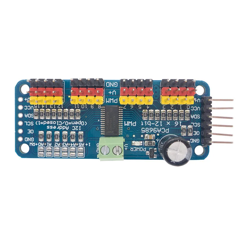 16 канальный 12 битный модуль PWM/Servo Driver I2C интерфейса PCA9685 защитный Raspberry pi