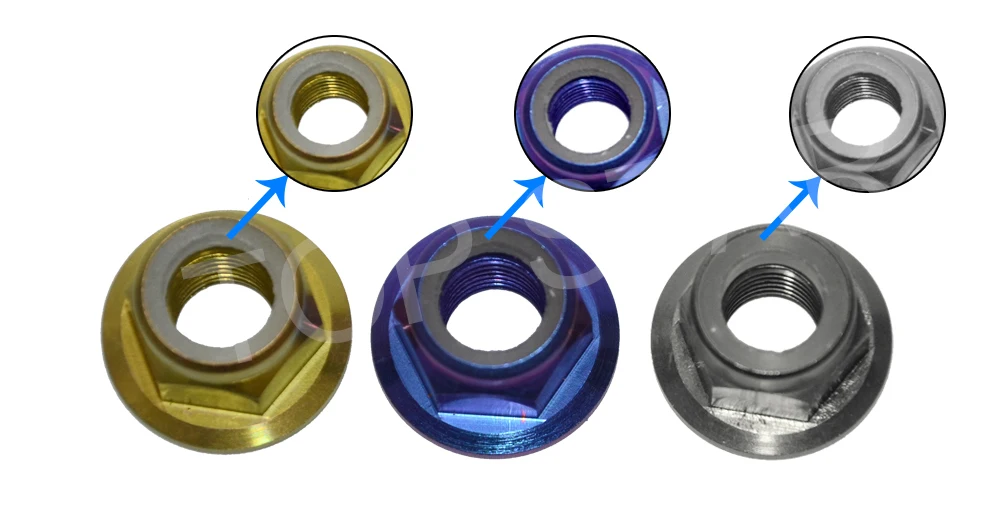 10 шт. M4 M5 M6 M8 M10 M12 DIN6926Titanium многоцветный шестигранные гайки винтовой колпачок с фланцем гонка спец
