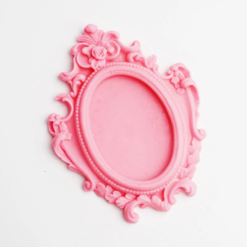 Большая зеркальная рамка силиконовая форма для помадки украшение торта