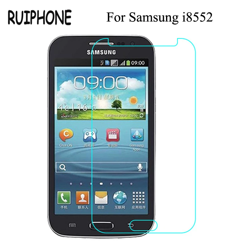 Стеклянная пленка i 8552 Закаленное стекло для Samsung Galaxy Win duos i8552 Gt i869 Защитная экрана