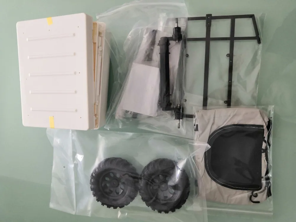 2 колеса трактор прицеп комплект для кросс PG4S JKMAX ACE-1 hRAXXAS TRX4 осевой SCX10 RC4DW D90 D110 TF2 TAmiya CC01 CR01 FJ40 HPI FJ