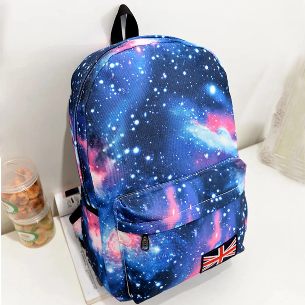 New Fashion Women Bag Galaxy Pattern Printed Backpack Unisex Travel Canvas Leisure Bags School Female Crossbody | Багаж и сумки