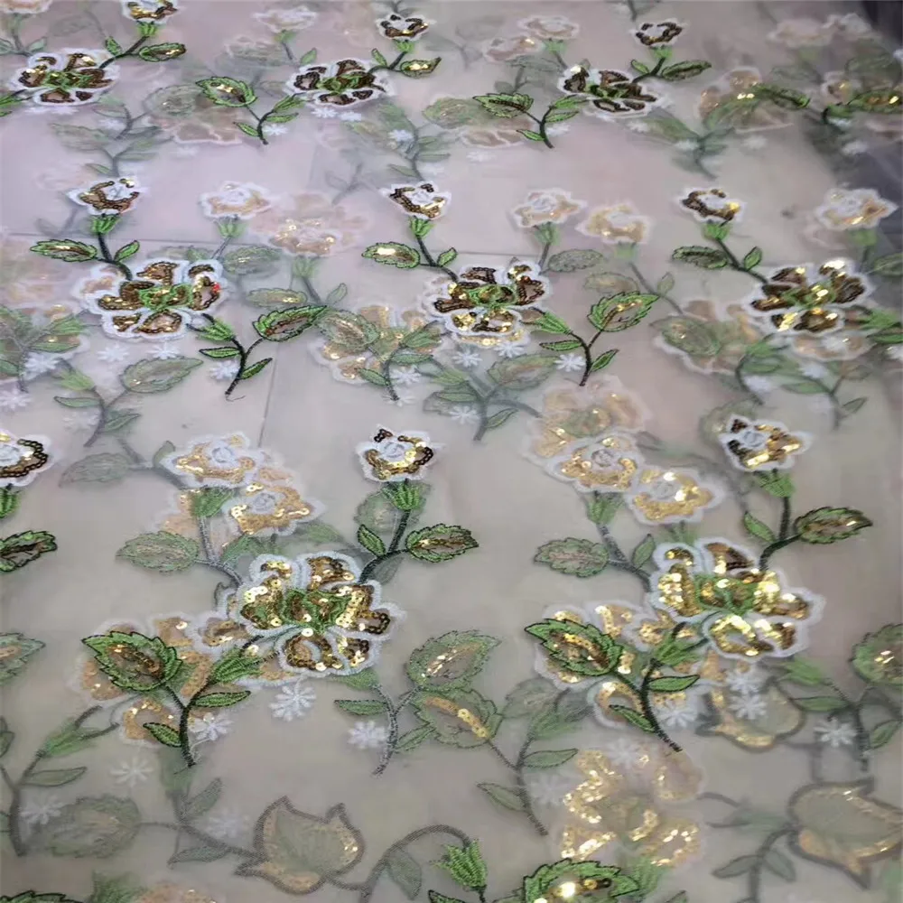 Latest Noble Dubai Lace Fabric With 2018 Heavy Embroidered Nigerian French Tulle For Wedding 1815-1 | Дом и сад