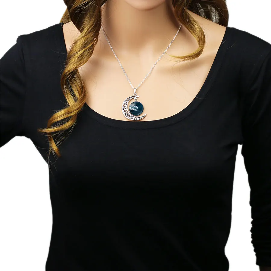 Мода Galaxy Туманность Вселенная изображение Стекло кабошон кулон Цепочки и