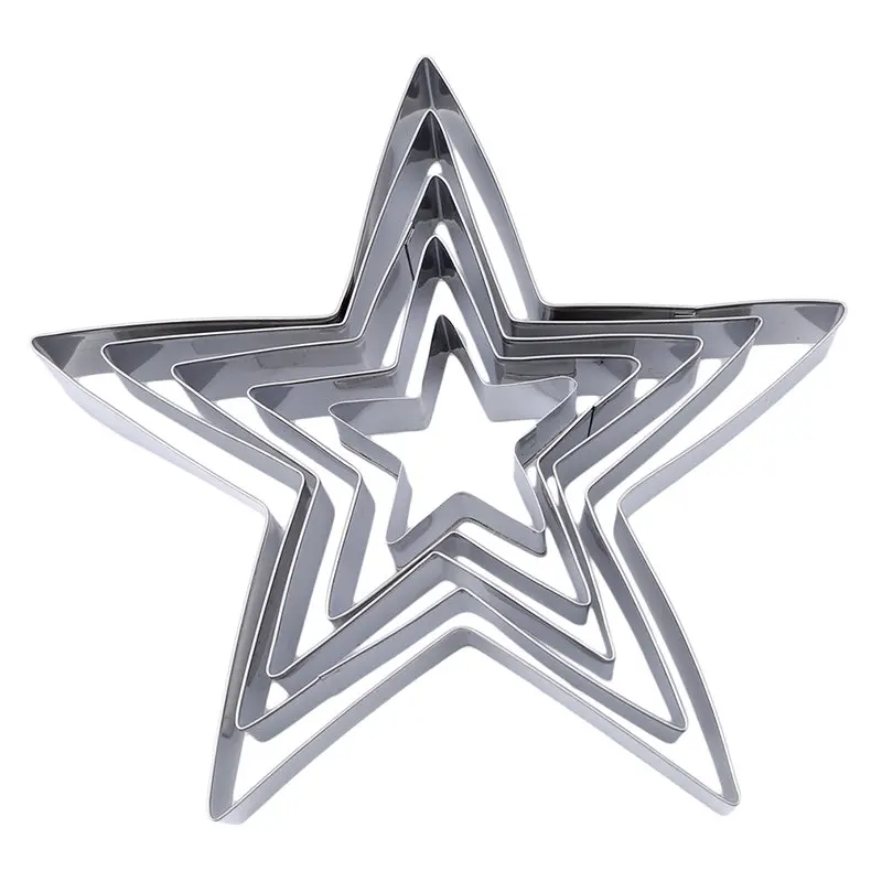9Pcs 3D Cookies Mold Star Stainless Steel Biscuit Cookie Cutter Tools DIY Baking Pastry Modelling Kitchen Useful Supplies | Дом и сад