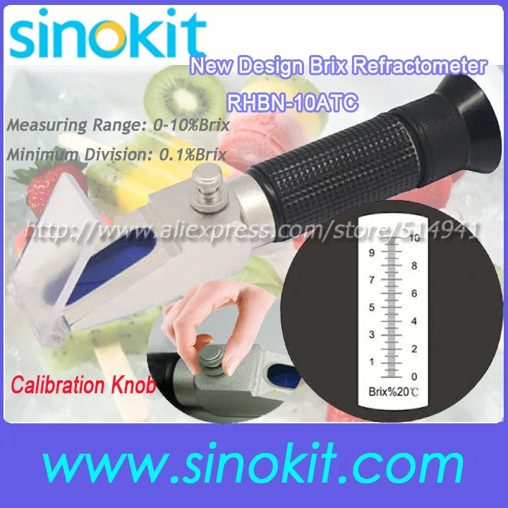 

Professional New Design with Calibration knob Brix refractometer RHBN-10ATC