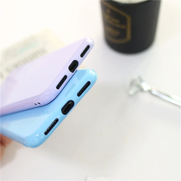 Gurioo цветной Макарон ТПУ резиновый силиконовый чехол плюс мягкий для iPhone 6 S 7 8 X Plus