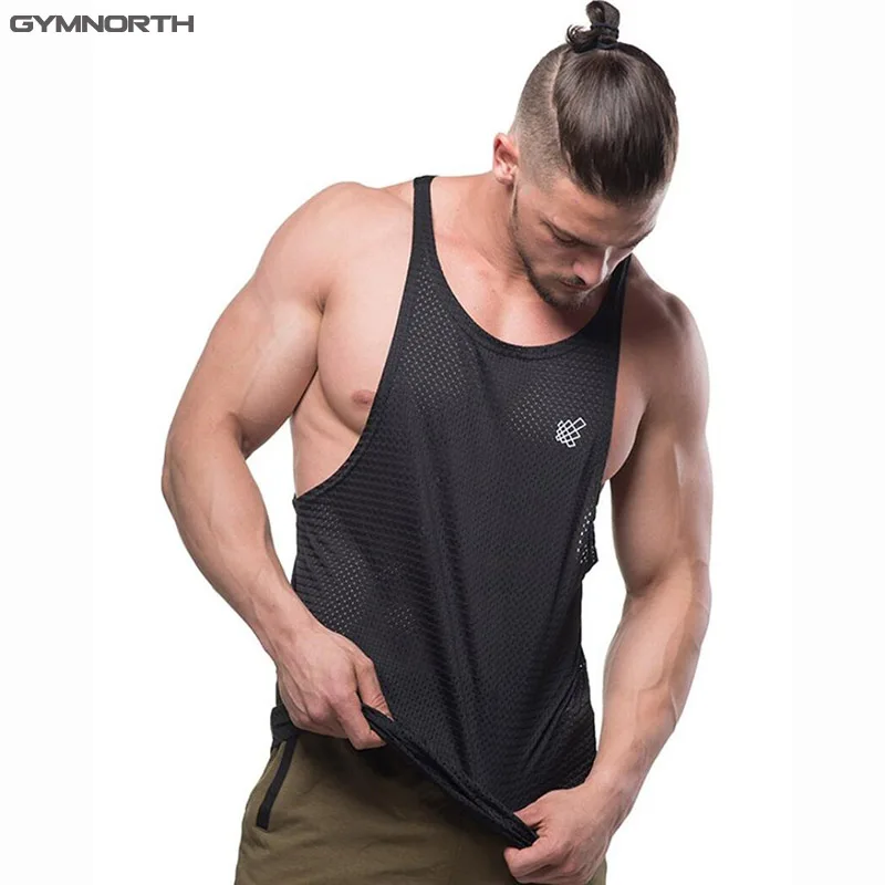 Майка GYMNORTH Мужская сетчатая для бодибилдинга 2018 | одежда