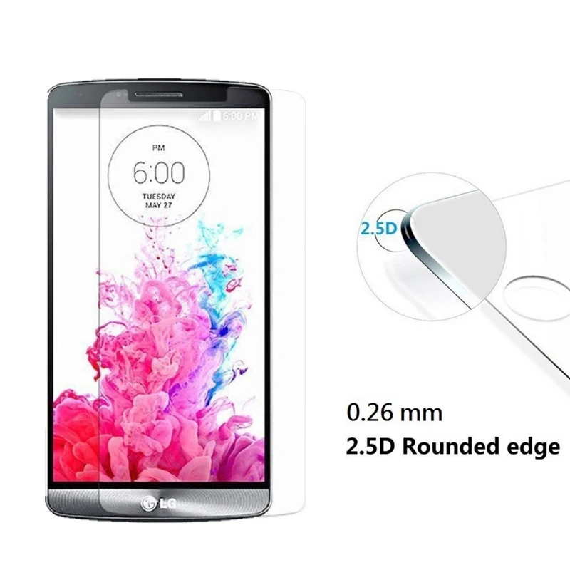 Для LG G3 D855 D850 D830 D815 F400K VS985 5,5 дюймов 2.5D с уровнем твердости 9H закаленное Стекло Экран протектор для LG LG3 G 3 защитная Пленка чехол