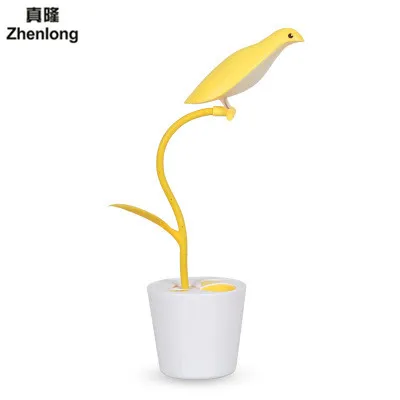 Бесплатная ручка в виде птицы держатель сенсорная настольная лампа зарядка