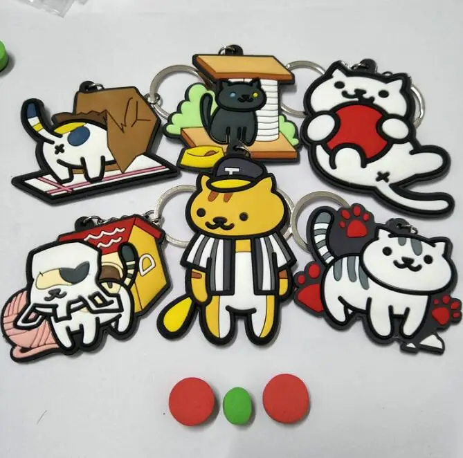 Аниме Неко Atsume ПВХ части и аксессуары украшение подвеска Украшение унисекс
