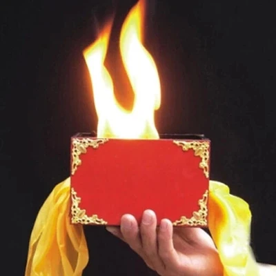 Волшебный реквизит из шелка с помощью Fire/Fire Box для косплея комедии колец фокусов