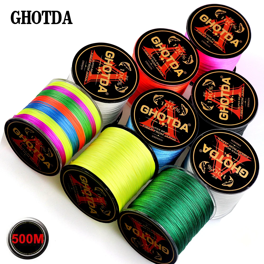 8 нитей GHOTDA супер прочная полиэтиленовая многонитевая рыболовная леска 500 м