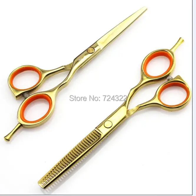 Профессиональные Титановые Парикмахерские ножницы 5 дюймов прямые филировочные