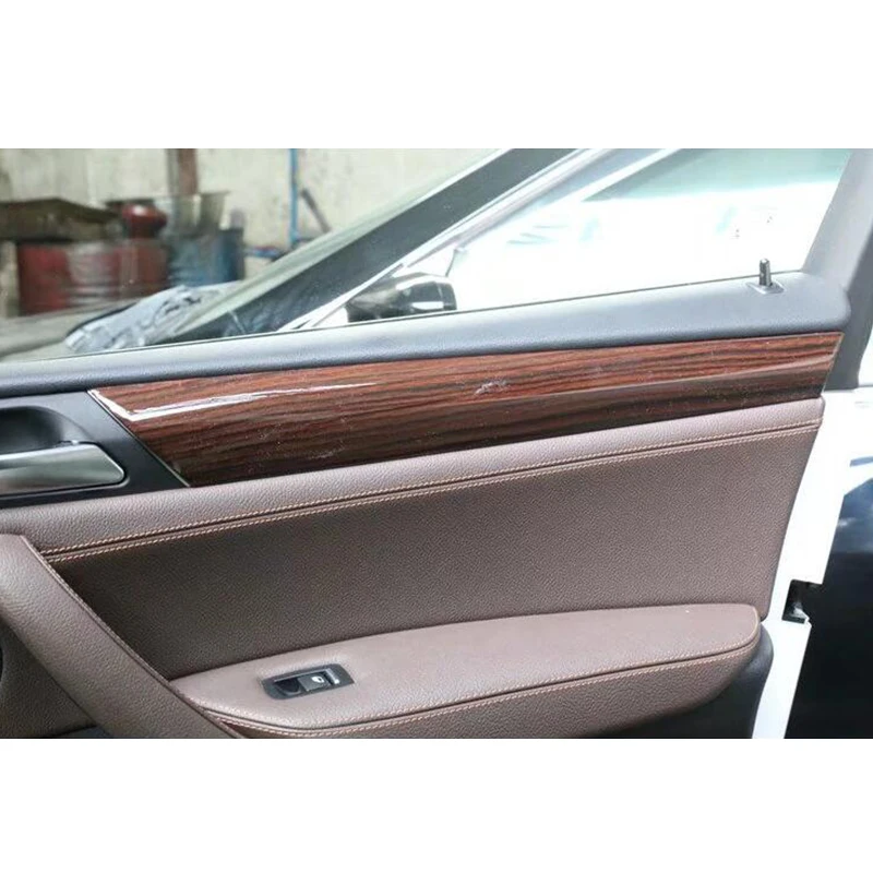 4 шт. внутренняя дверная полоса цвета древесины для BMW X3 F25 2011 2014 и X4 F26 2015 2017|cover for