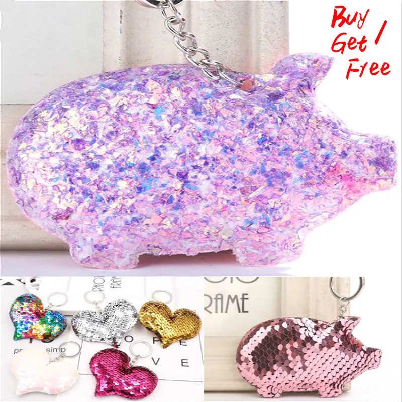 New Multicolored Sequins Ring Toy Anti-shine Piglet Hanging Girl Pig Year of Novelty Toys | Игрушки и хобби