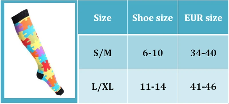 5 пара/лот медицинские Спортивные Компрессионные колготки унисекс с принтом |