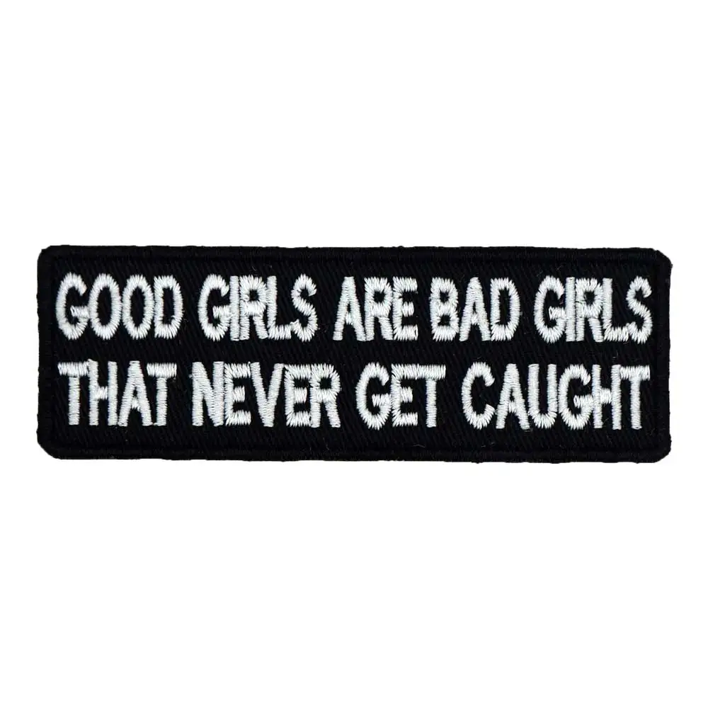 Девушки никогда не поймают именной ярлык Утюг на крюк бэк забавные в стиле панк