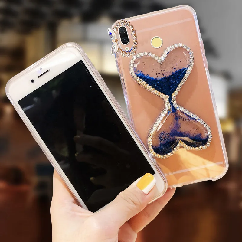 Блестящий жидкий зыбучий песочный чехол для iPhone XR XS Max 6 6S 7 8 Plus 7Plus Bling Wine Glass Case Capa
