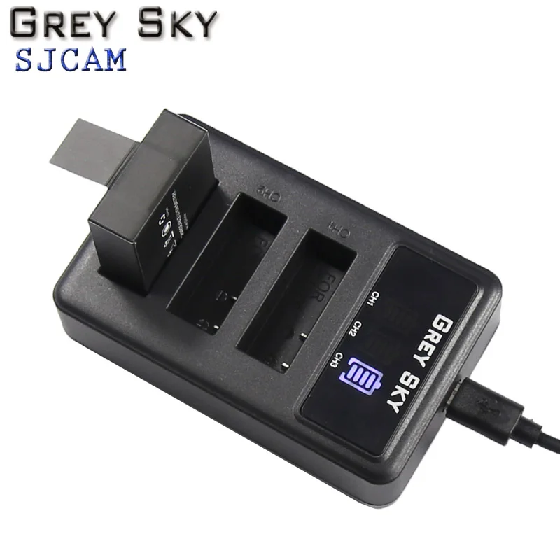3,7 v 900mAh батарея SJ4000 Батарея SJ5000 SJ6000, Wi-Fi+ ЖК-дисплей 3 лота usb зарядное устройство для спортивной экшн-камеры SJCAM sj 4000 5000 6000 7000 8000 sj9000 M10