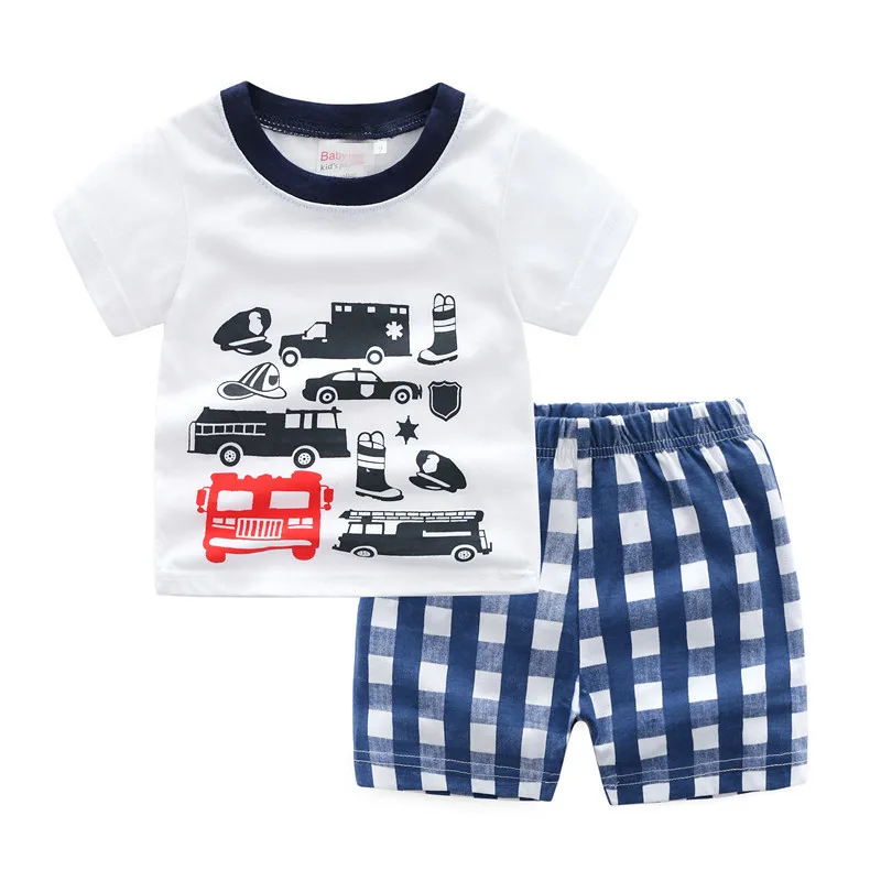 20121 Kids Clothes Boys Summer Top Children Clothing Sets Conjunto Infantil Menino Pijama Todder Tracksuit Baby Ensemble New |
