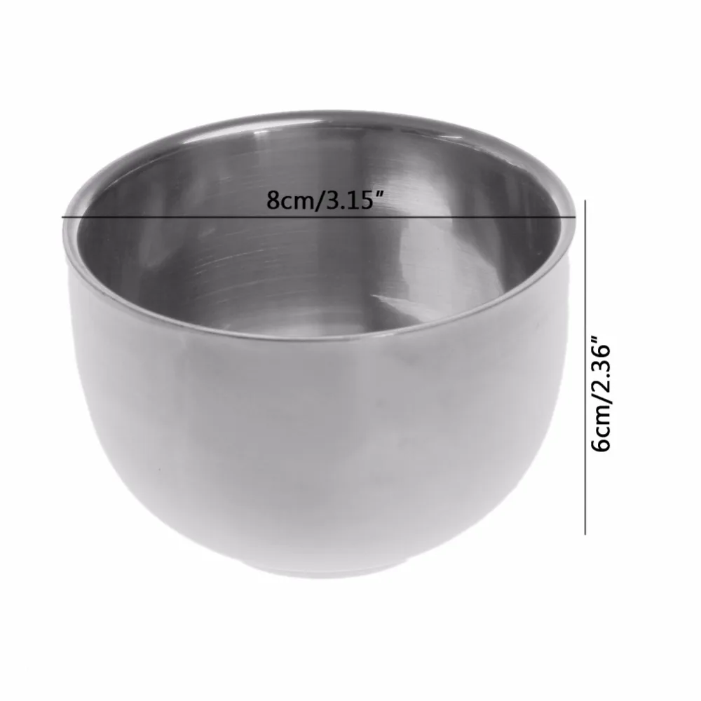 

200ml Stainless Steel Metal Men's Shaving Mug Bowl Cup Large For Shave Brush