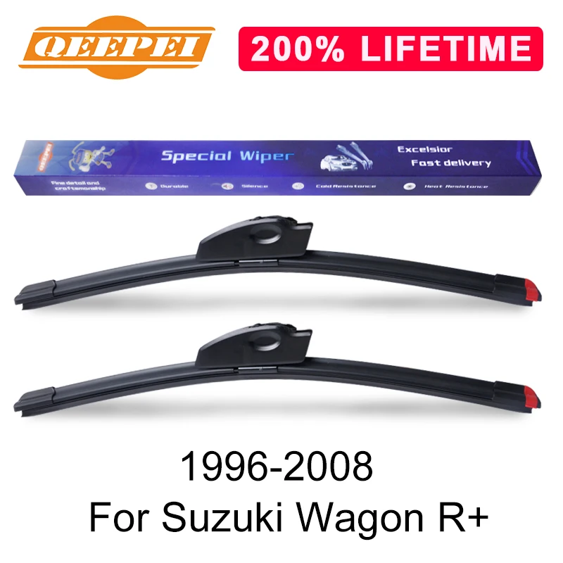 QEEPEI Замена стеклоочистителя для Suzuki Wagon R + 1996-2008 силиконовая Резина лобовое