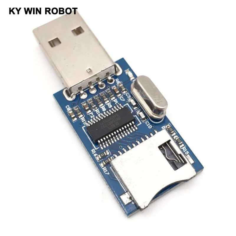GL827 USB интерфейс мини SD карта кард-ридер модуль GL827L | Электронные компоненты и