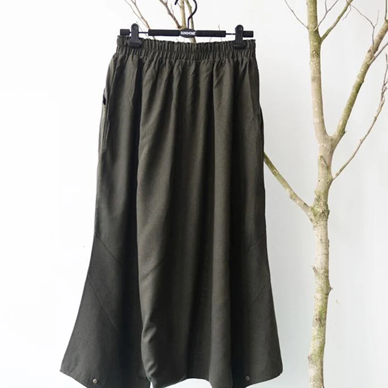 

Bigsweety Vintage Women Harem Pants Casual OL Lady Ankle Length Capris Trouser Joggers Mid Waist Elastic Trousers For Women New