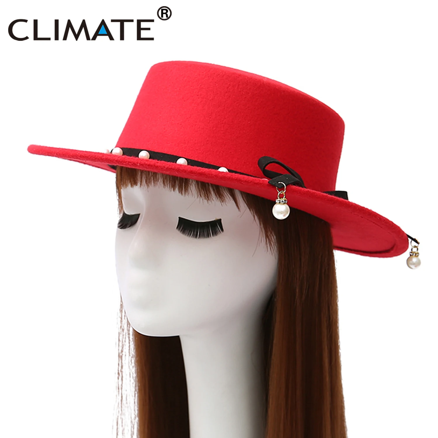 Женская джазовая фетровая шляпа CLIMATE джазовые шляпы в ковбойском стиле для