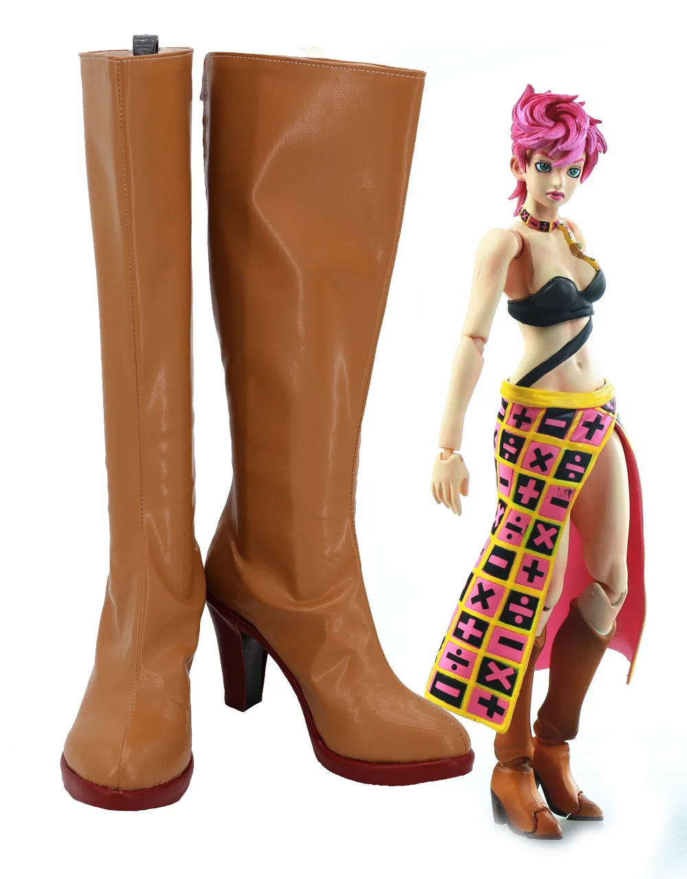 

JoJo's Bizarre Adventure: Golden Wind Trish Una Cosplay Shoes Boots Halloween Carnival Costume For Adult Women