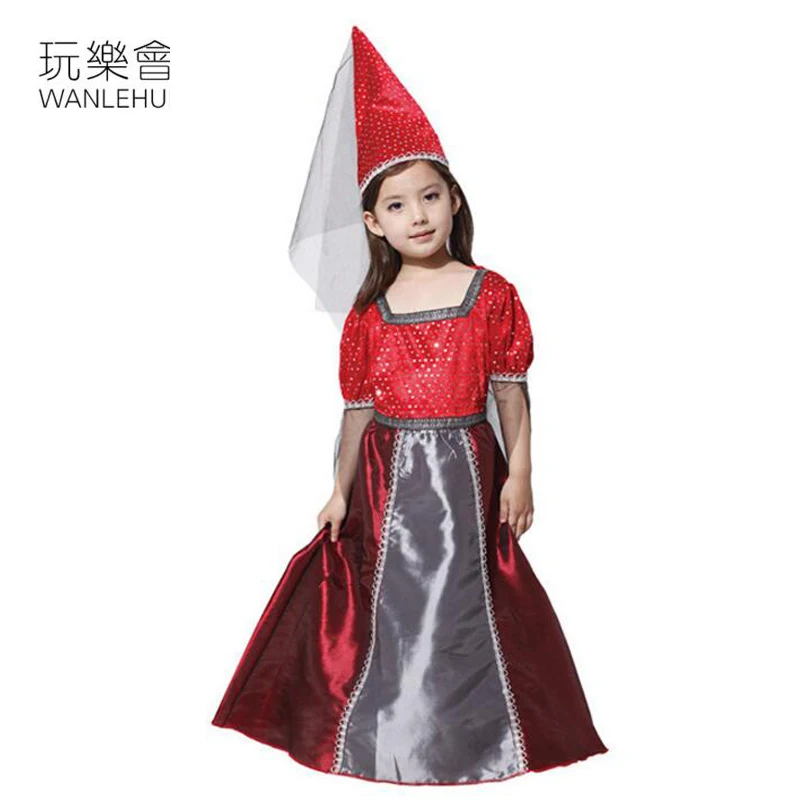 Девочек костюм феи Хэллоуин вечерние модное красное платье красивое пачка с