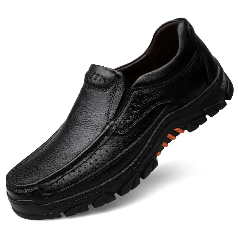 Зимняя мужская обувь для отдыха в деловом стиле с толстой подошвой | Спорт и