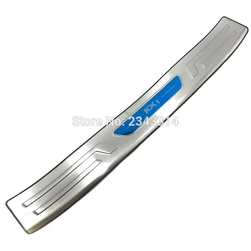 Blue With Silver Для Kia Stonic KX1 накладка из нержавеющей стали Накладка на задний бампер накладки на пороги рамка Крышка Аксессуары для стайлинга автомобилей - Цвет: Blue With Silver