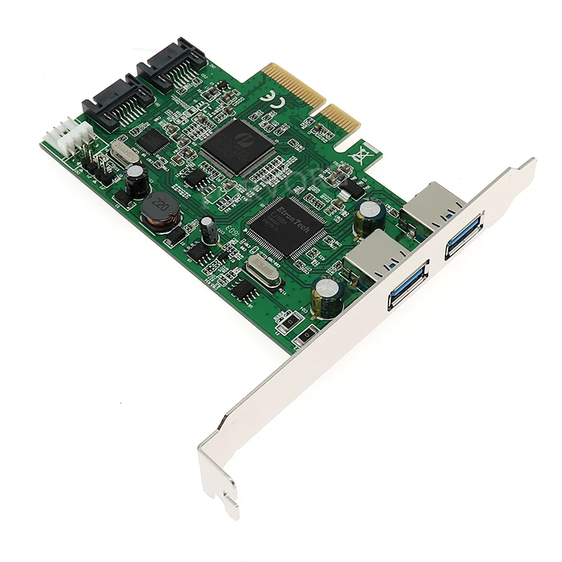 Внутренний 2 порта SATA 6 Гбит/с + USB 3 0 PCI Express контроллер комбинированная карта PCIe к