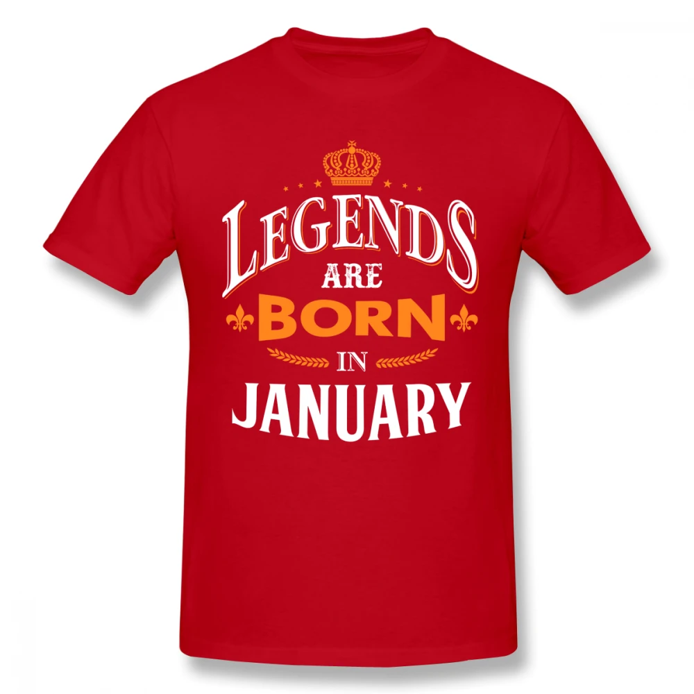 Legends Born In January футболка для мужчин плюс размер 5XL команда Camiseta|Мужские футболки| |