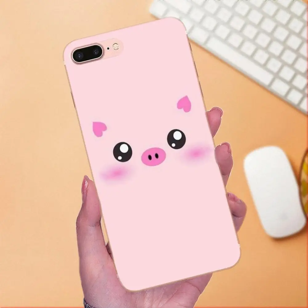 Мягкие чехлы из ТПУ чехол с забавной Свинкой для Huawei P8 P9 P10 P20 P30 Mate 7 8 9 10 20 Lite Plus Pro