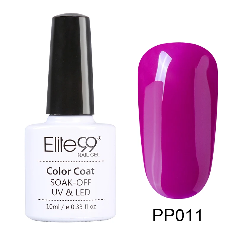 PP011 Elite99 фиолетовый цвет 10 мл Гель-лак замачиваемый УФ Гель-лак для ногтей для маникюра долговечный Гель-лак для ногтей - Цвет: PP011