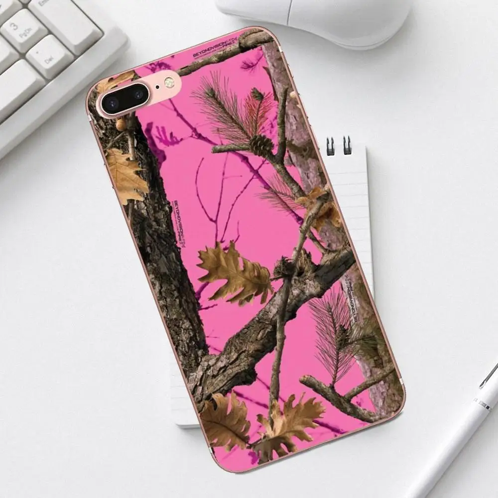Дизайн высокий чехол для телефона Realtree Deer Camo розовый iPhone 4 4S 5 5C SE 6 6S 7 8 Plus X XS Max XR Galaxy