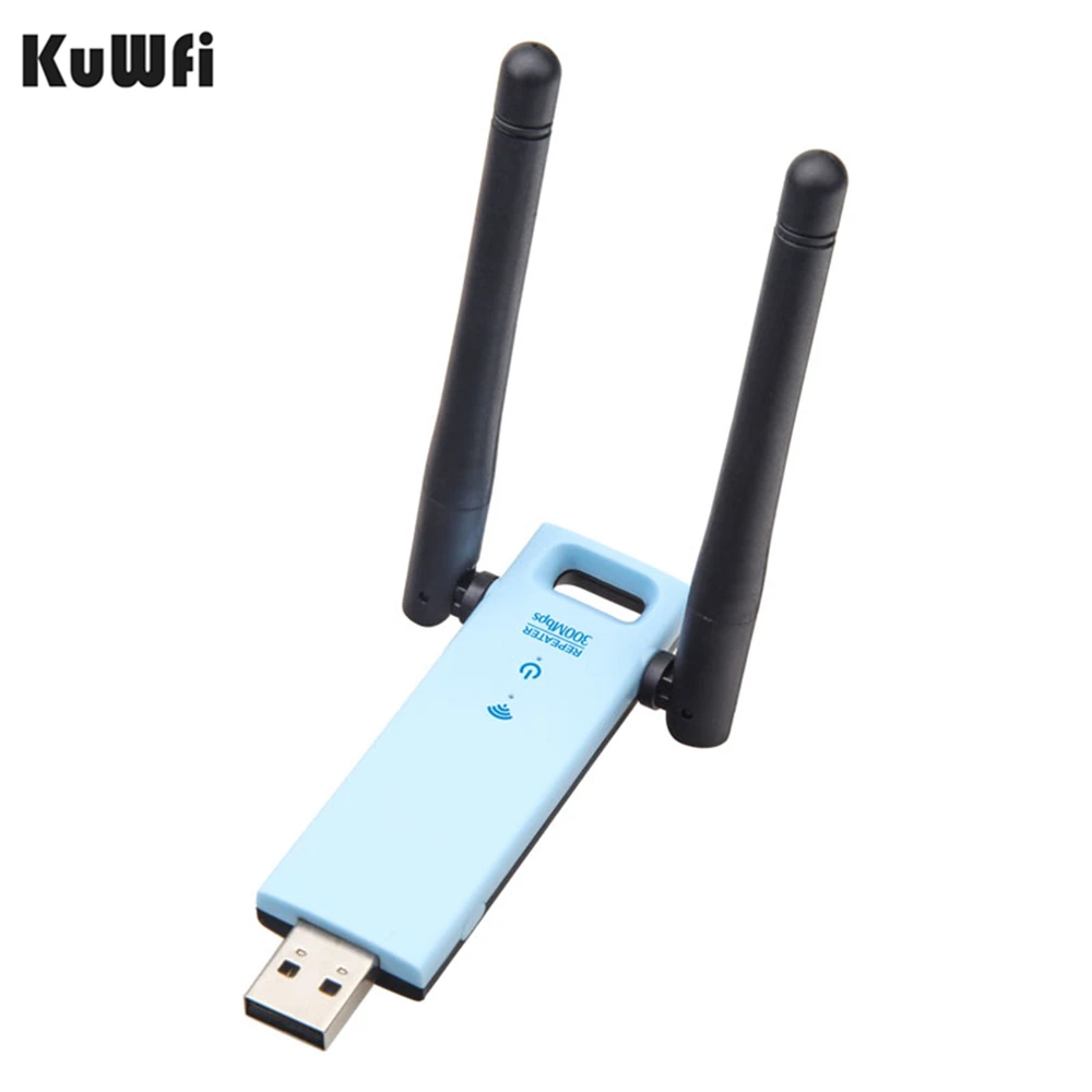 KuWFi 300 Мбит/с Wi Fi повторитель 2 4 ГГц приемник USB WiFi усилитель сигнала ПК адаптер
